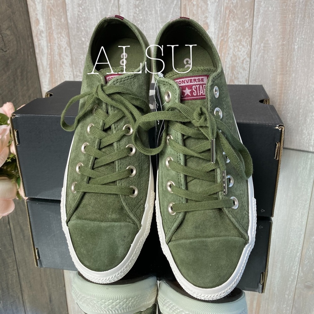 Converse Ctas Suede Herbal Green Low Top W AUTHENT - Picture 3 of 8